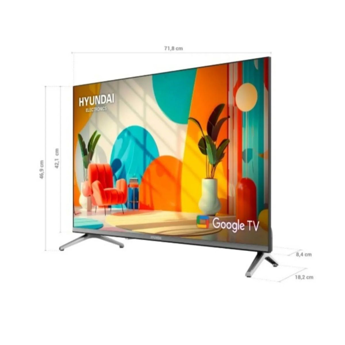 HYUNDAI - Televisor HYUNDAI QLED 32" HD Smart TV Google TV Año 2025 HYLED3259QG