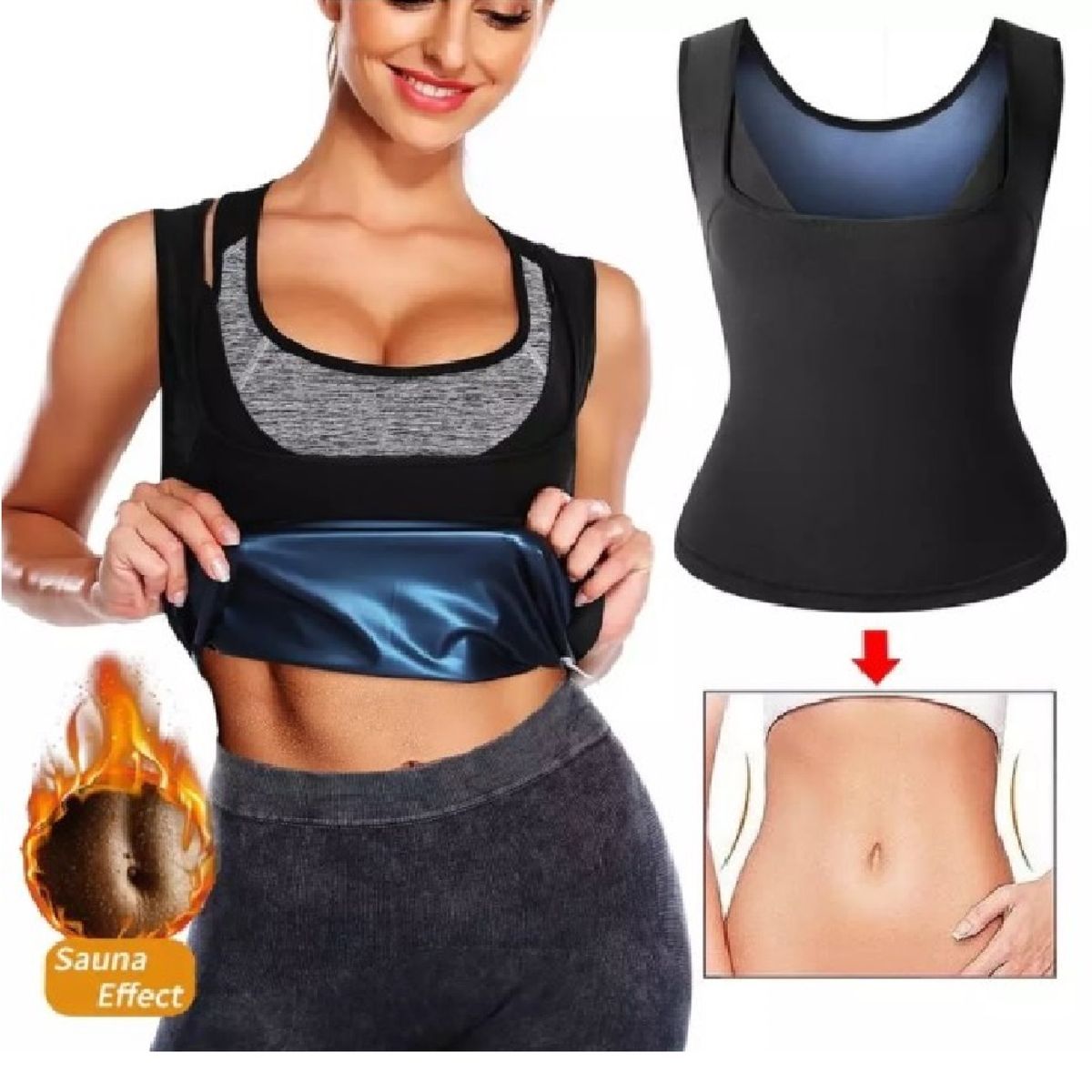 GENERICO - Chaleco Faja Reductor Termico Mujer S M