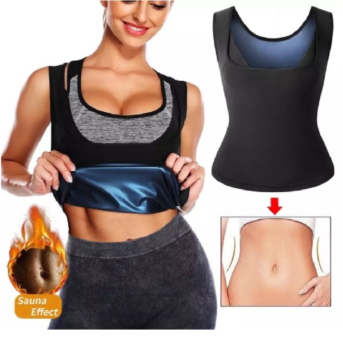 GENERICO - Chaleco Faja Reductor Termico Mujer S M