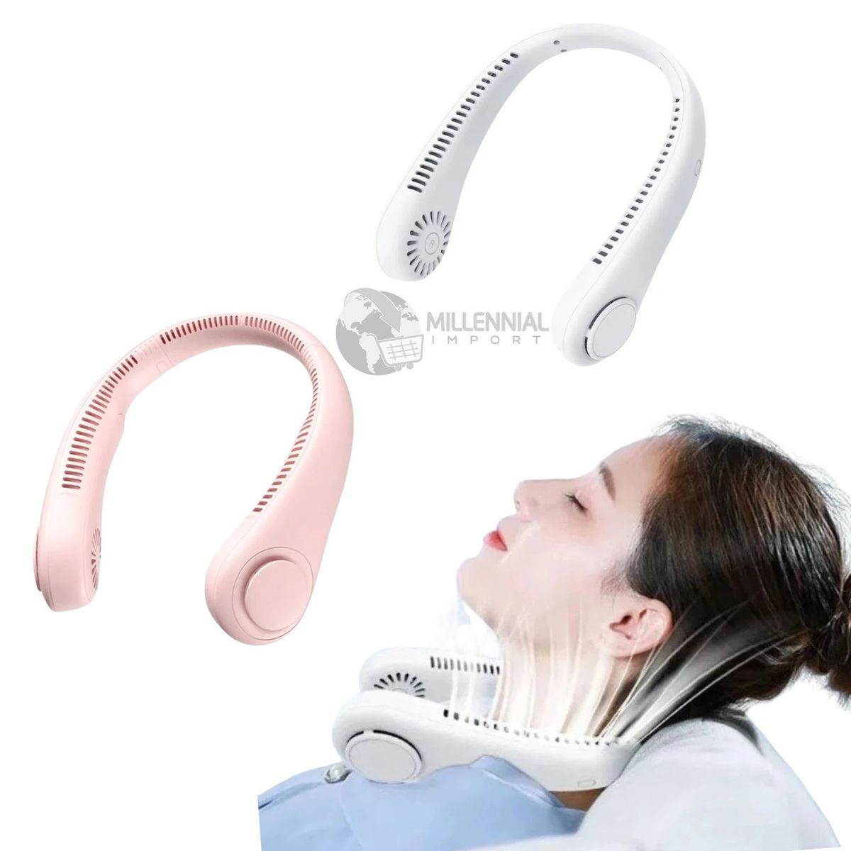 GENERICO - Ventilador de Cuello Portátil para Mujer 3 Velocidades