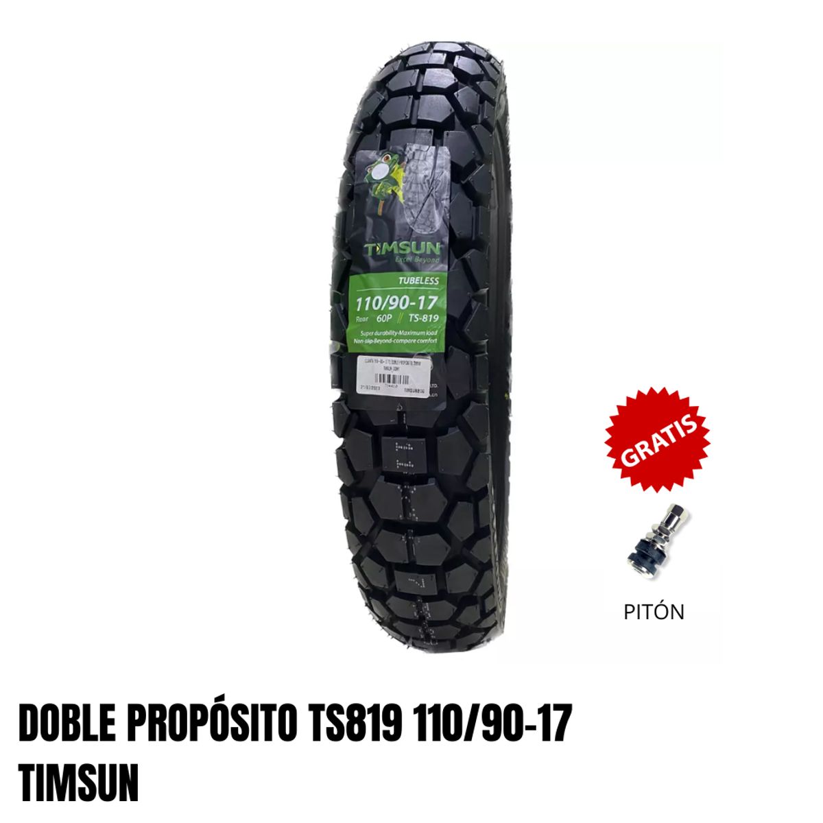 TIMSUN - LLANTA MOTO TS819 110-90-17 TIMSUN TUBELESS