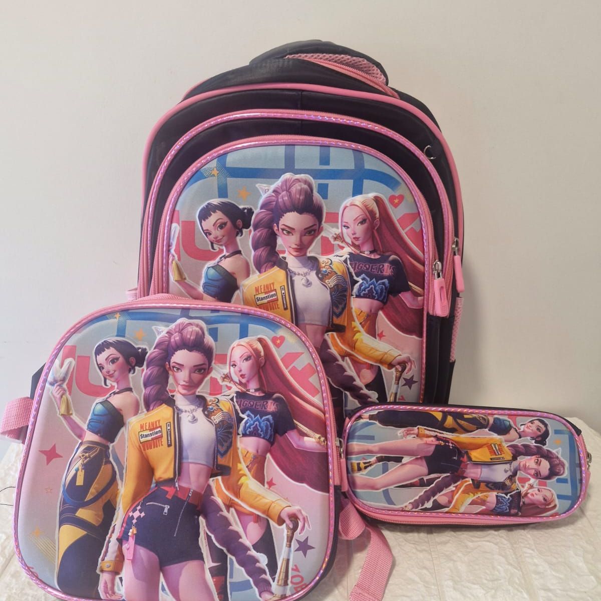 GENERICO - Set Mochila Kpop Las Guerreras K-pop Huntrix Cazadoras de demonios Azulino