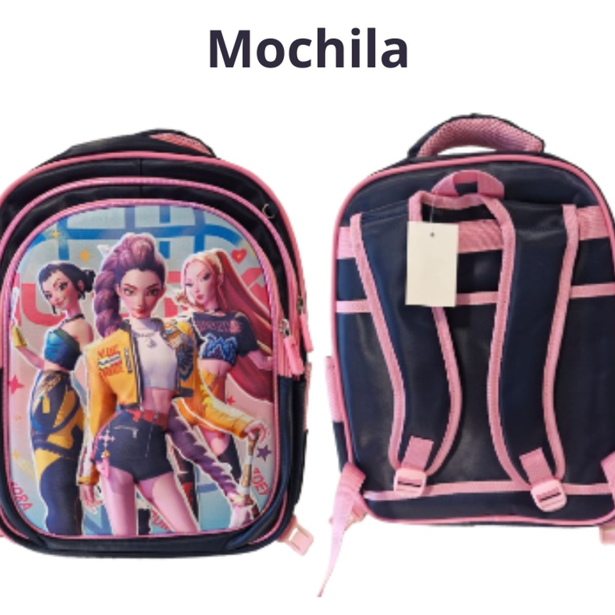 GENERICO - Set Mochila Kpop Las Guerreras K-pop Huntrix Cazadoras de demonios Azulino