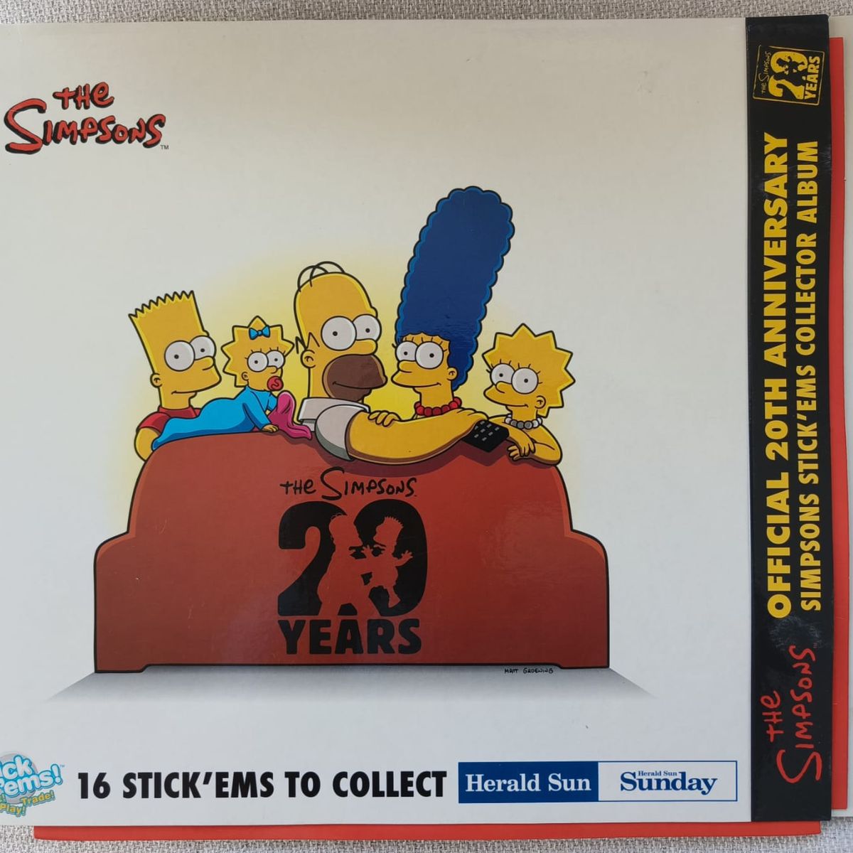 GENERICO - ALBUM SIMPSONS SPRINGFIELD 20 ANIVERSARIO (AUSTRALIA)