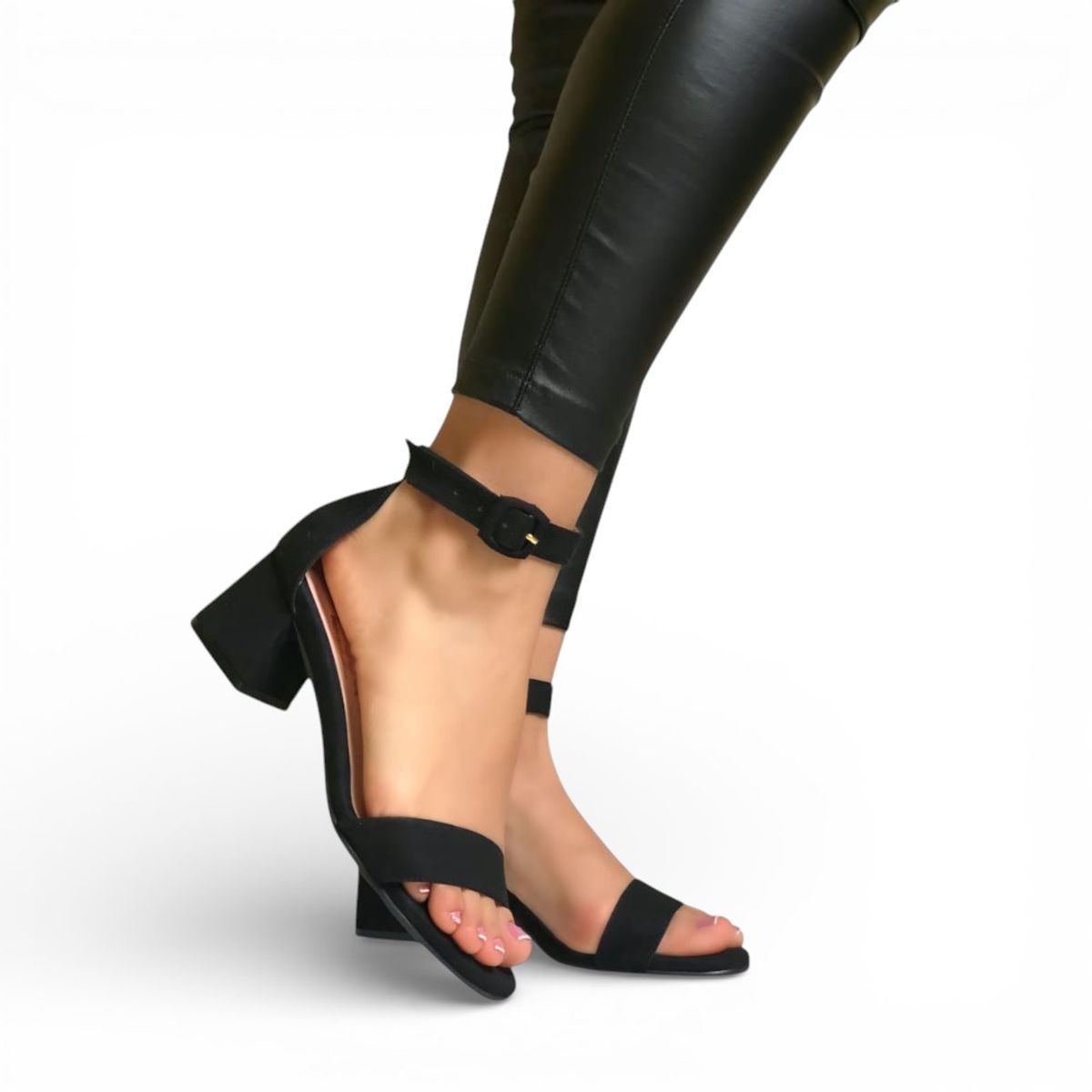 GENERICO - Sandalia Mujer Clasica Taco 5 2086L-55 Color Negro