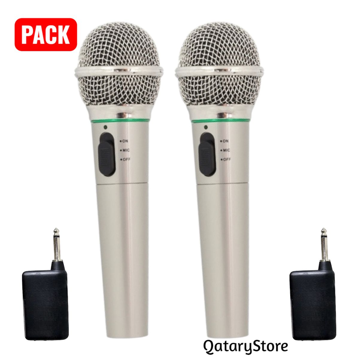 OEM - Par de Microfonos Inalambricos ideal para Karaoke Fiestas Entrevistas Conferencias