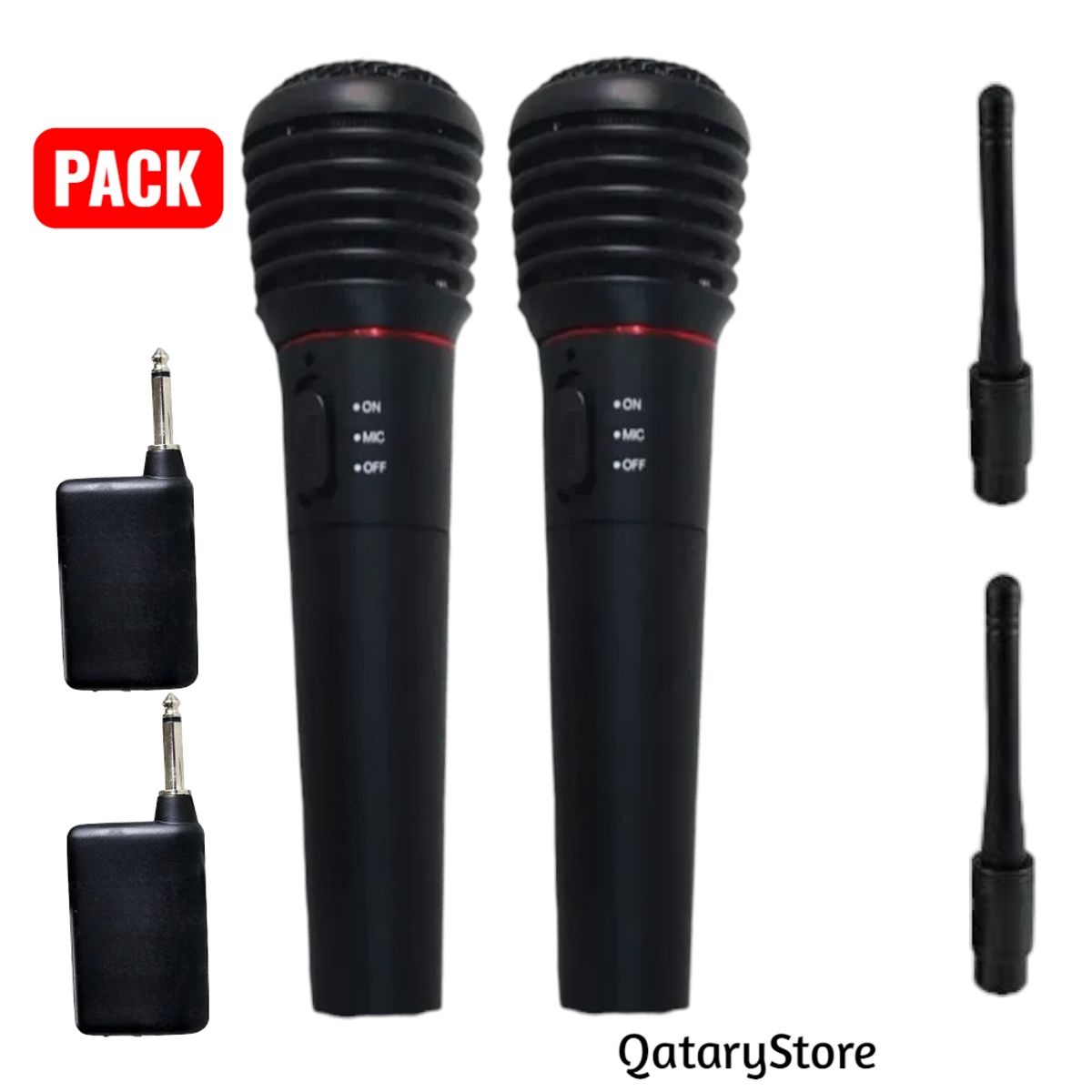 OEM - Par de Microfonos Inalambricos ideal para Karaoke Fiestas Entrevistas Conferencias