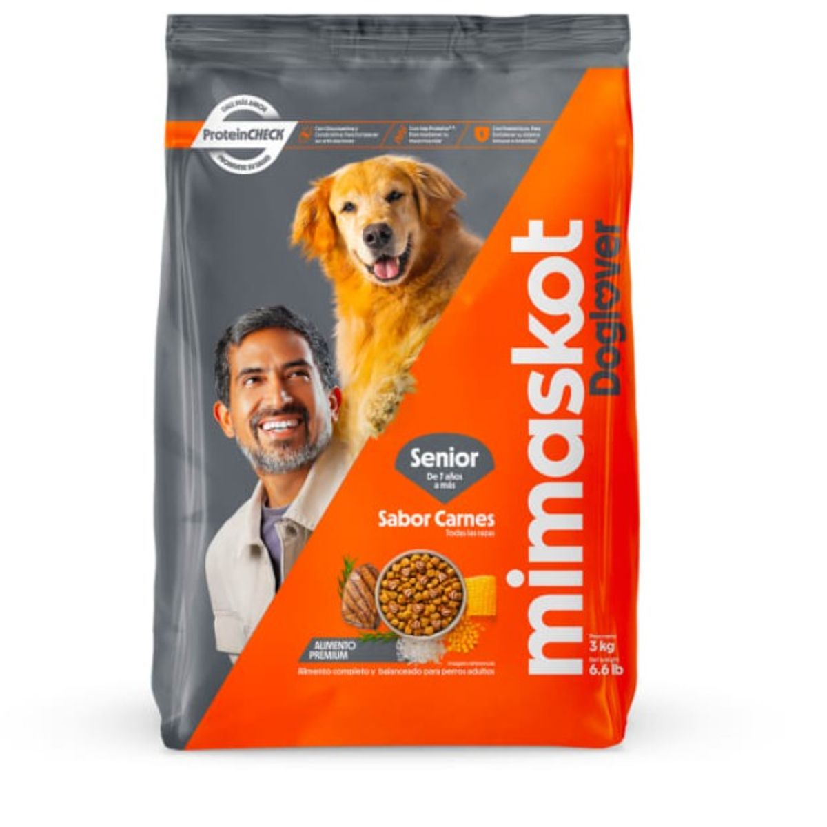 MIMASKOT - Alimento para Perro Senior Mimaskot Carnes Todas las Razas 3 Kg