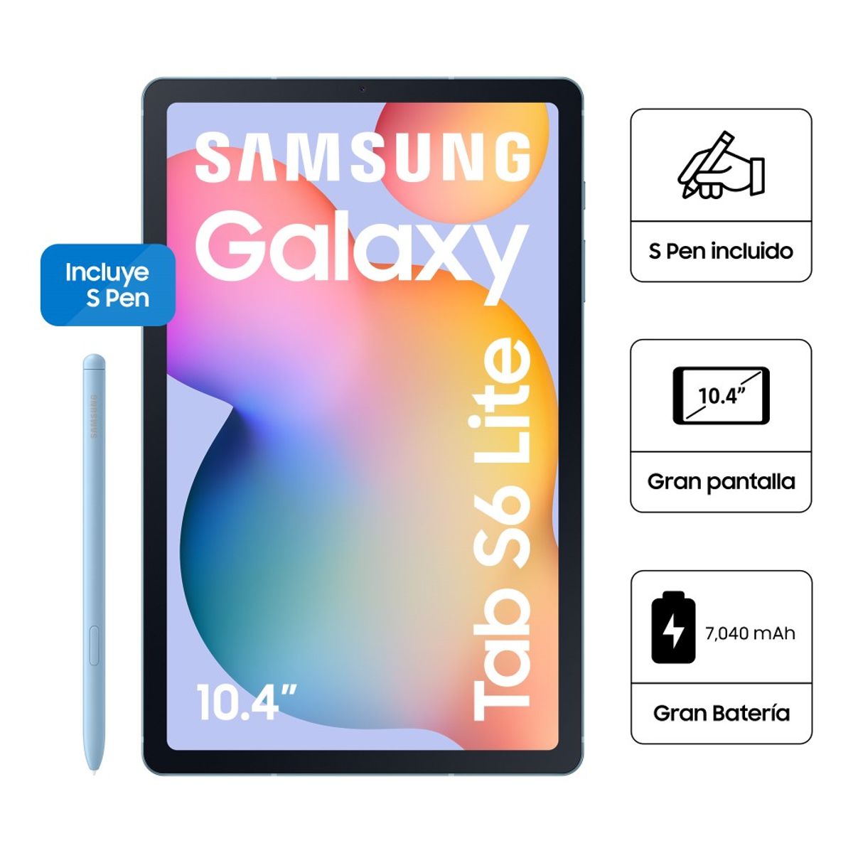 SAMSUNG - Tablet Samsung Galaxy S10 Lite 6+128GB 10 Plateado