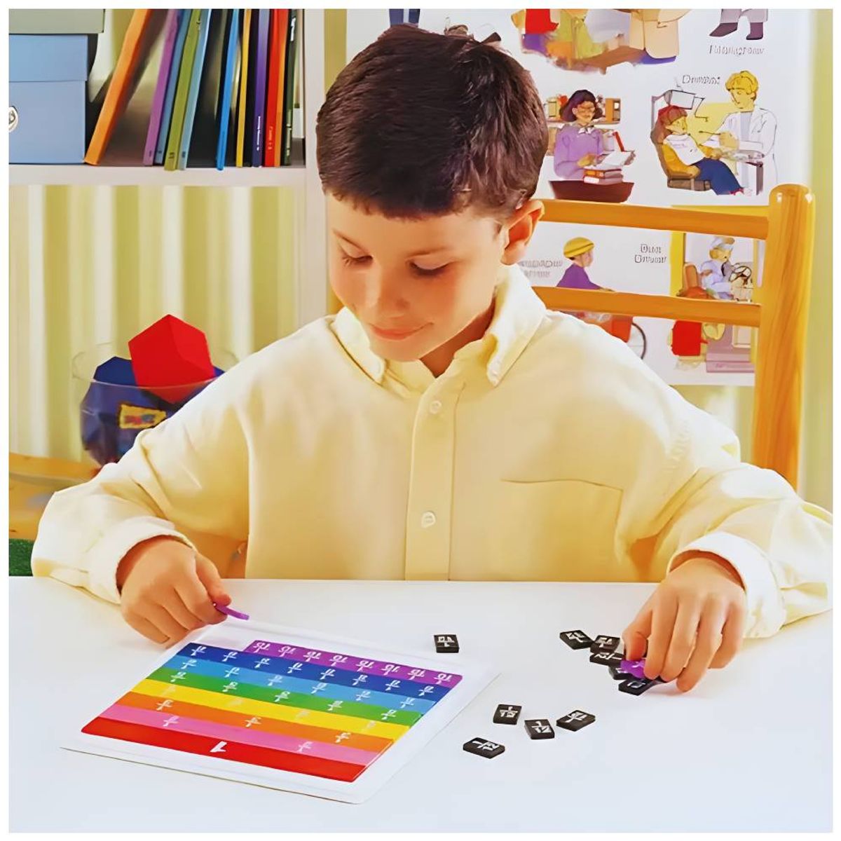 GENERICO - Tablero de Fracciones Didáctico con Pizarra Educativa para Aprender Matemáticas