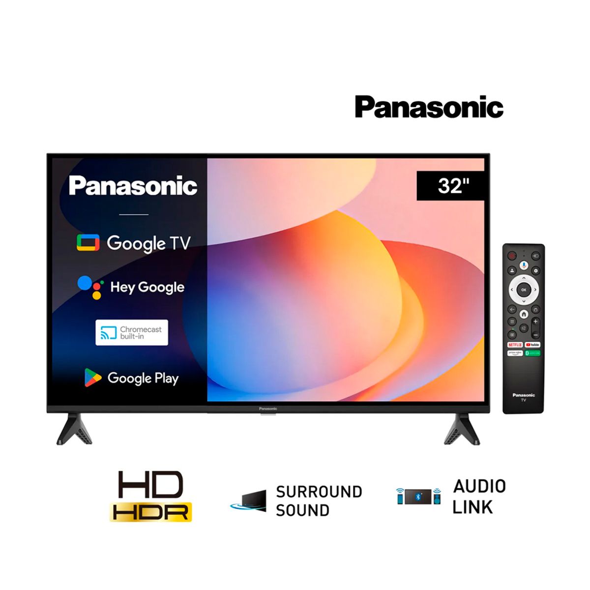 PANASONIC - Televisor Panasonic 32 Android Tv HD TC-32NS600P Sin borde - Negro