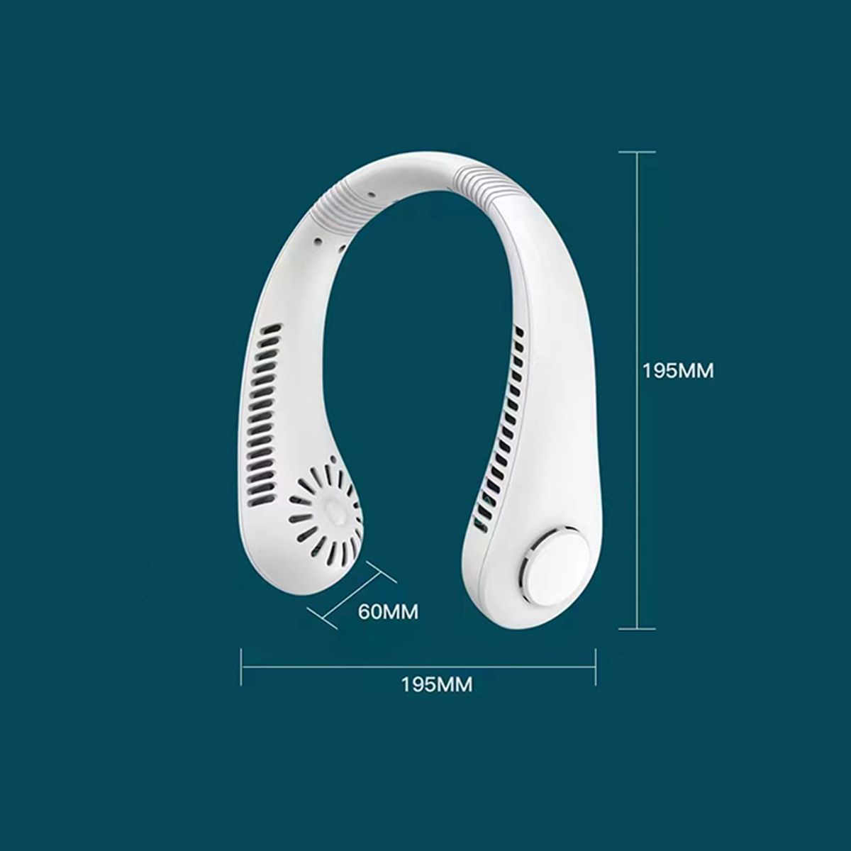 GENERICO - Ventilador de Cuello Portátil USB Recargable de 3 Velocidades