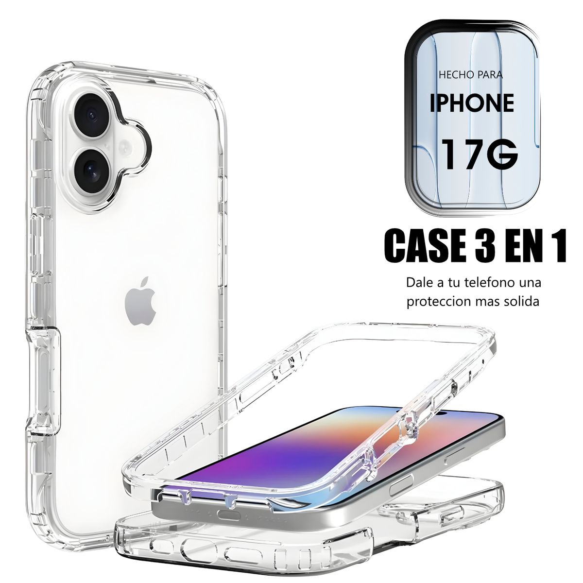 ASIA IMPORT - Case Triple es 3 en 1 Para Iphone 17