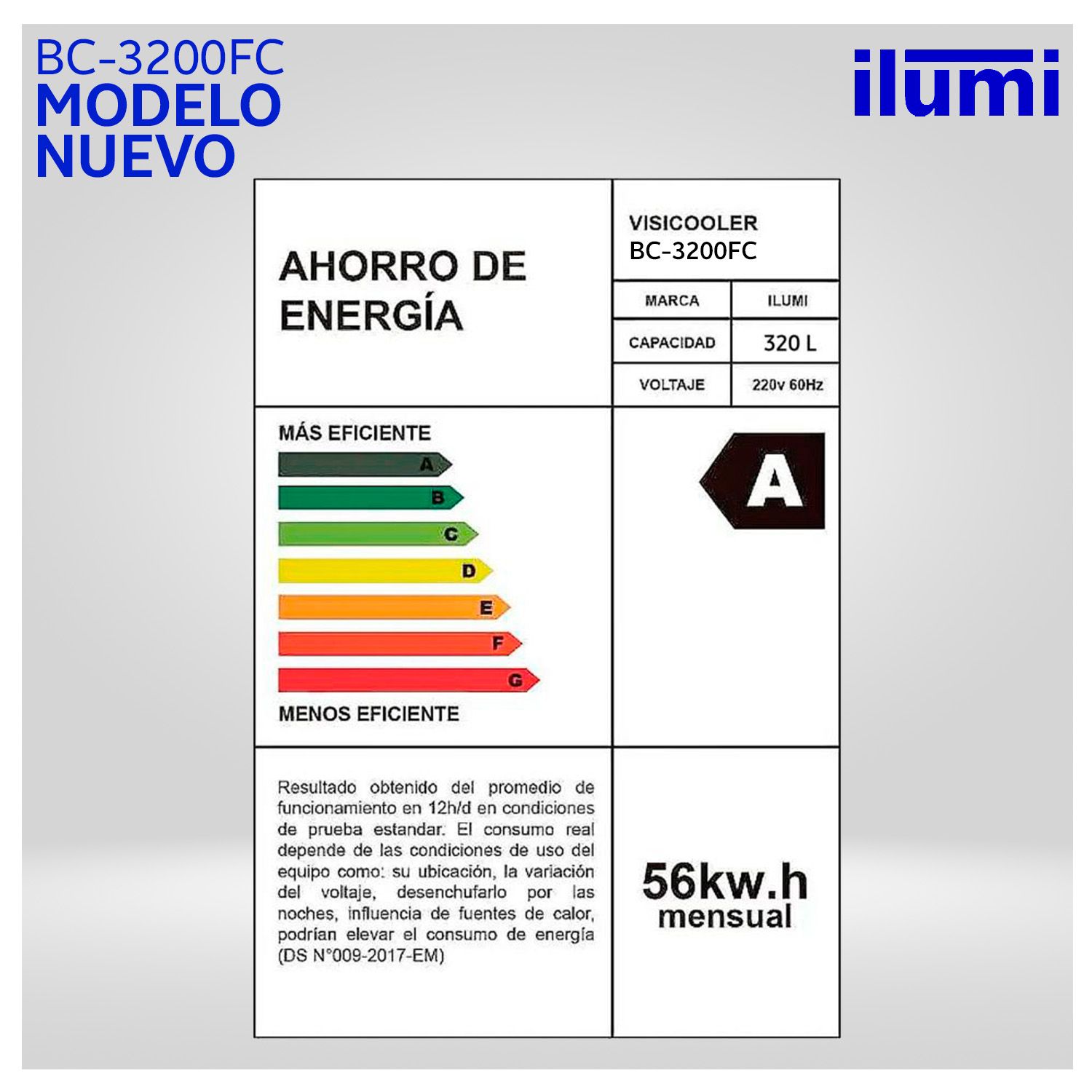 Exhibidor Ilumi BC-3200FC Vertical Con Sistema Fan Cooling 320Lt - Blanco 3