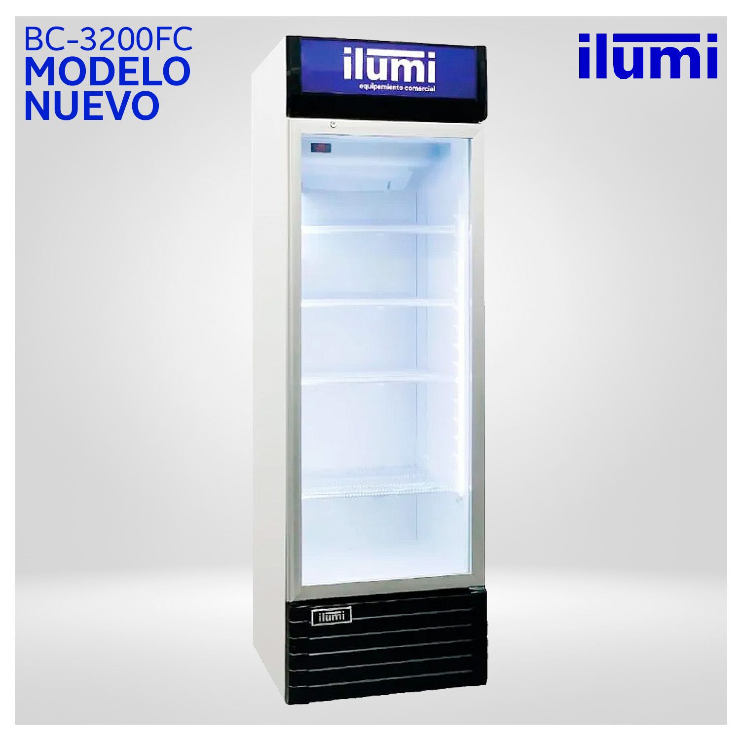 Exhibidor Ilumi BC-3200FC Vertical Con Sistema Fan Cooling 320Lt - Blanco 4