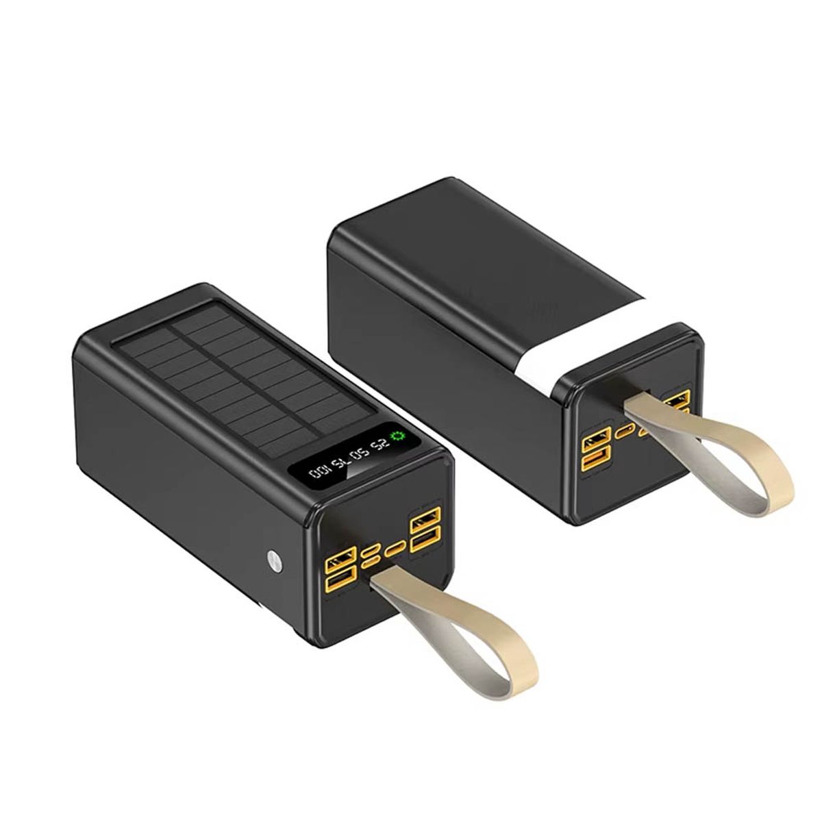 OEM - Power Bank 55000 mAh Carga Rápida PD25W Negro con Linterna