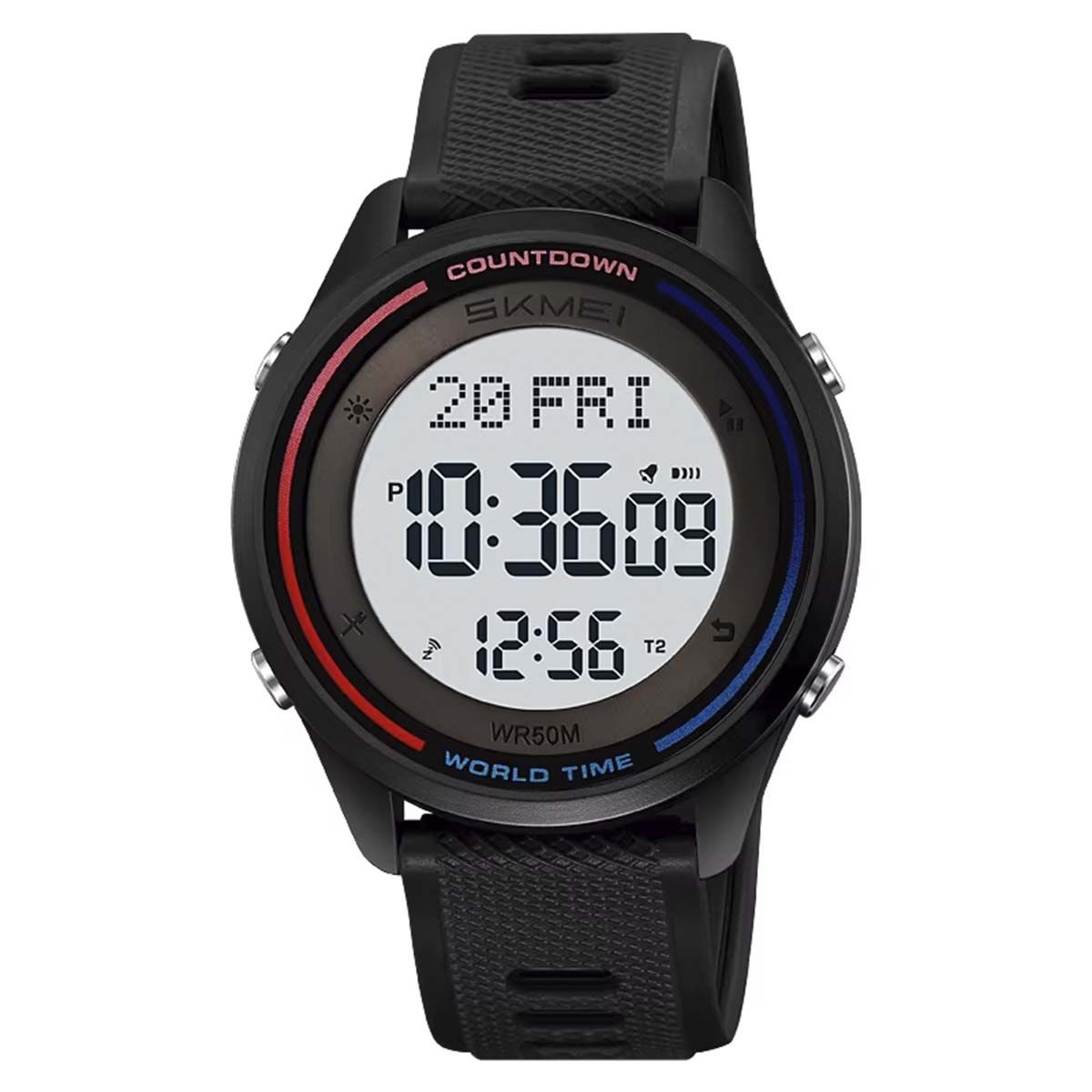 SKMEI - Reloj Skmei Geo Hombre Digital Deportivo Dual LED Cronometro 2348