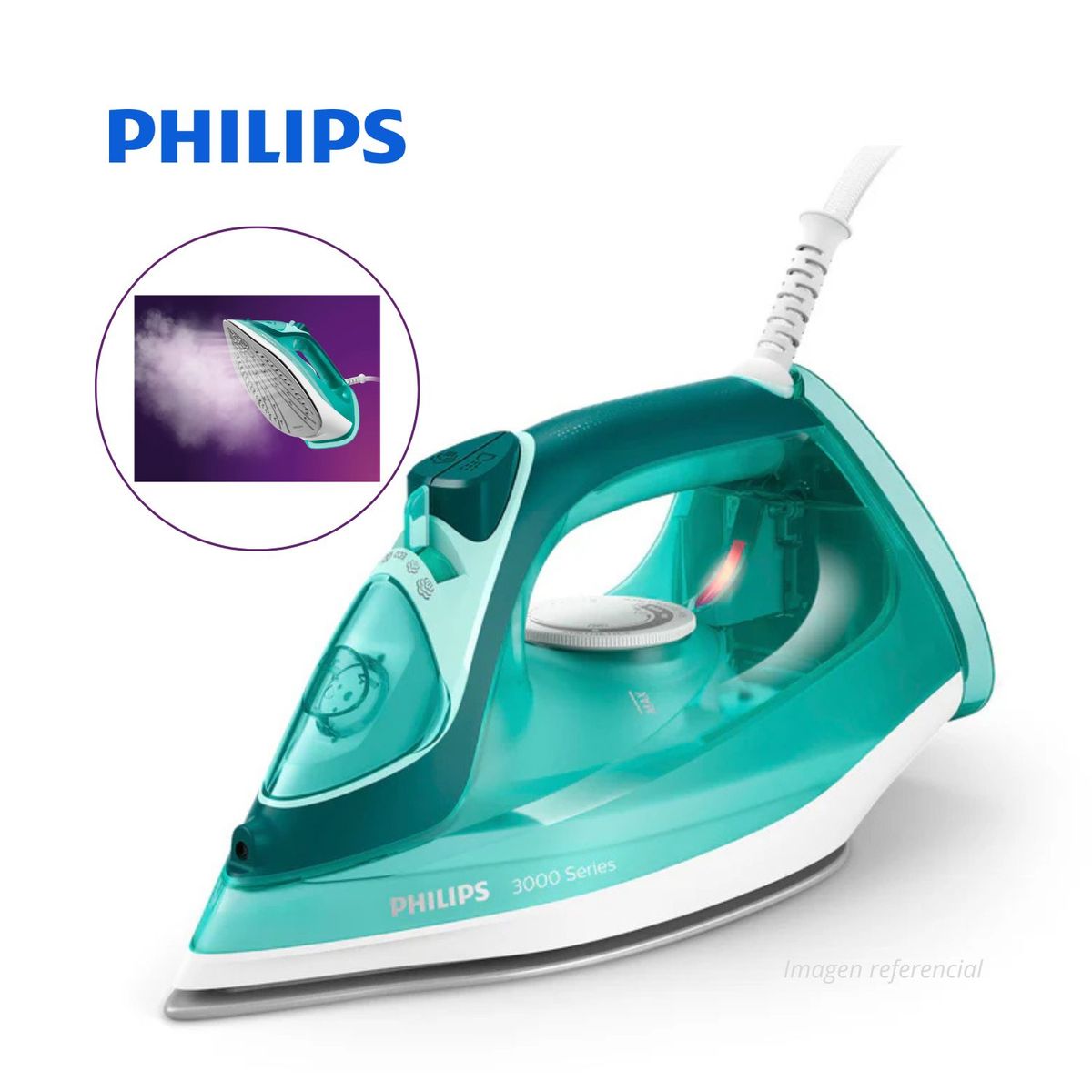 PHILIPS - Plancha A Vapor Philips 2400w Steamglide Plus Anti-rayaduras