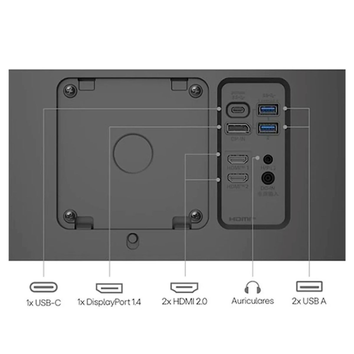 LG - MONITOR LG 27U730A-B 274K UHDIPS60HZHDMIX2DPHEADPHONES-OUT 3-POLOS SOLO SONIDO