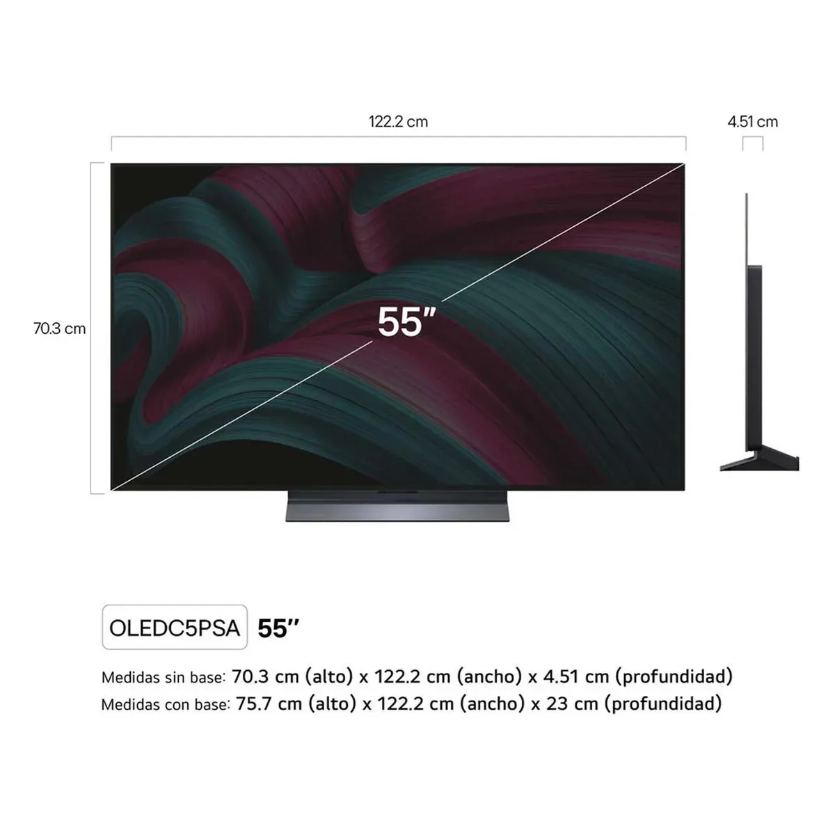 LG - Televisor LG OLED55C5PSA 55 4K OLED WebOS ThinQ AI