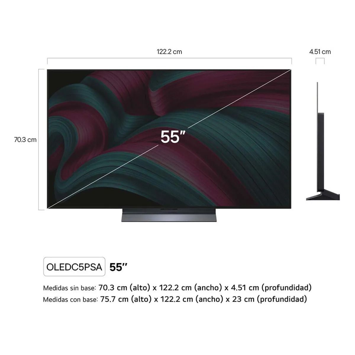 LG - Televisor LG OLED55C5PSA 55 4K OLED WebOS ThinQ AI