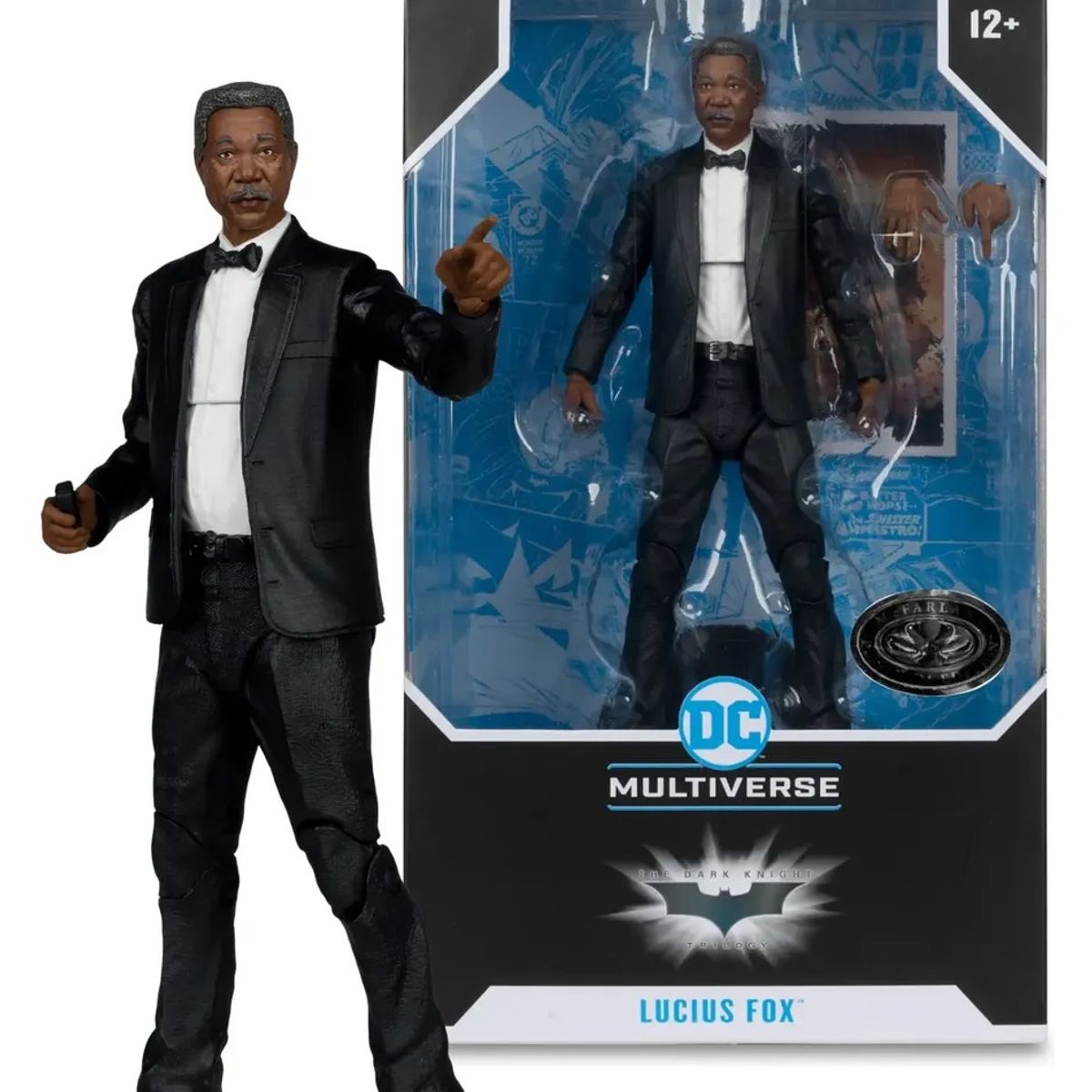 GENERICO - BATMAN BEGINS - LUCIUS FOX MCFARLANE TOYS MORGAN FREEMAN