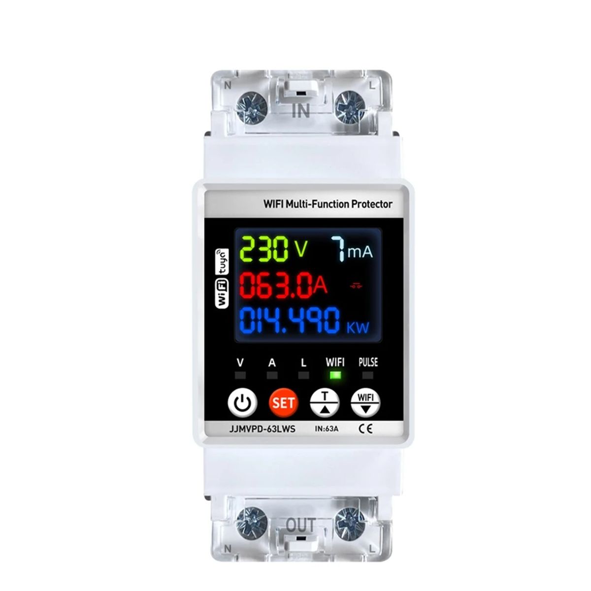 GENERICO - Medidor de Energía Eléctrica Sin WiFi con Protección 63LS