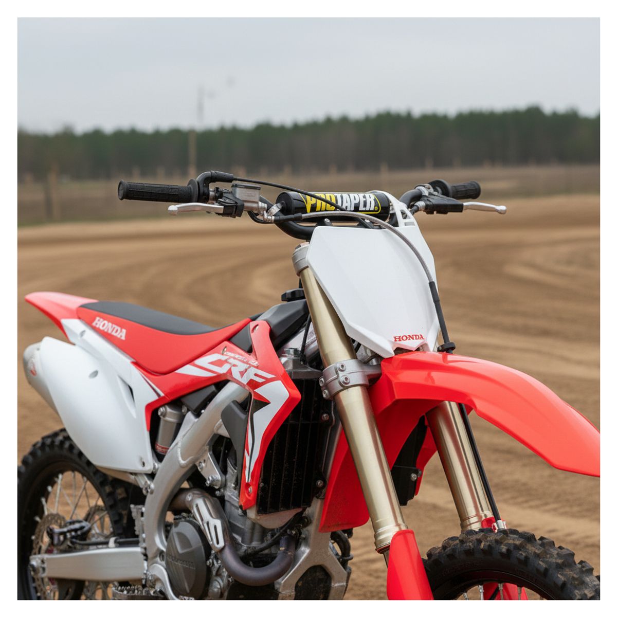 GENERICO - Timon Deportivo PROTAPER 79cm Negro Para Moto Reforzado