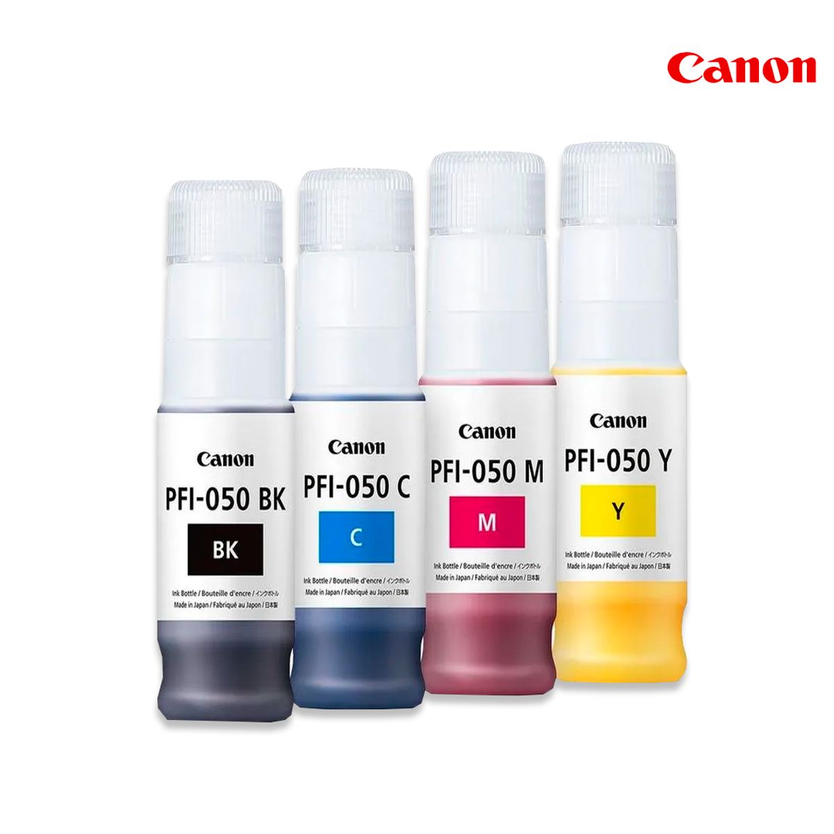 CANON - Kit Tinta Canon PFI-050 Original Negro Cian Magenta Amarillo