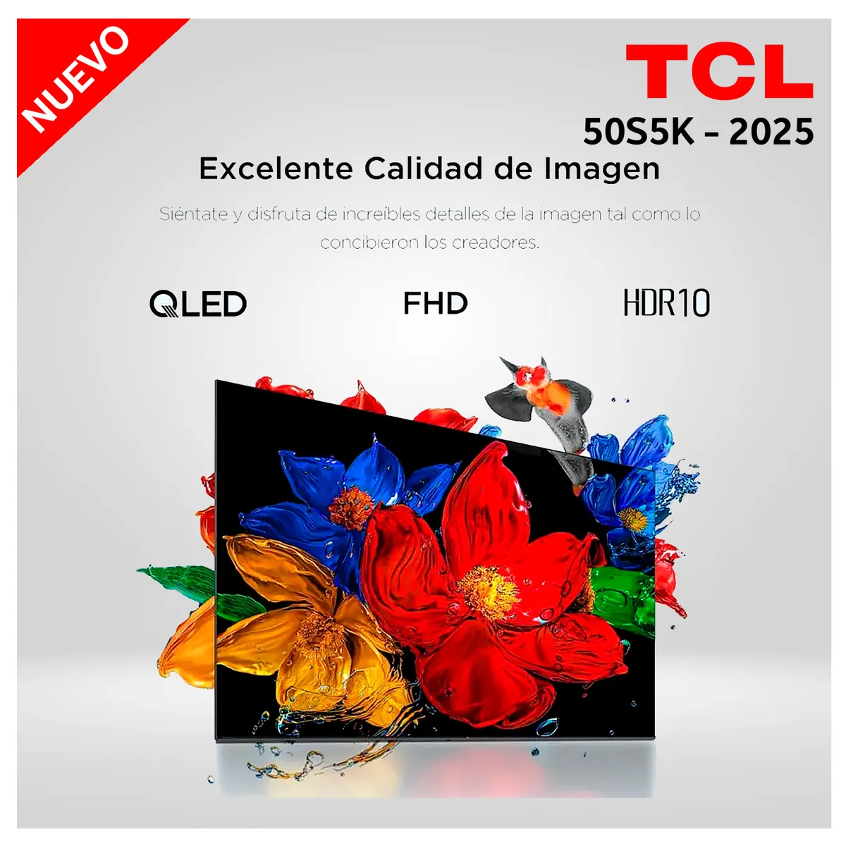 TCL - Televisor TCL QLED FHD Smart Google TV 50S5K Modelo Nuevo