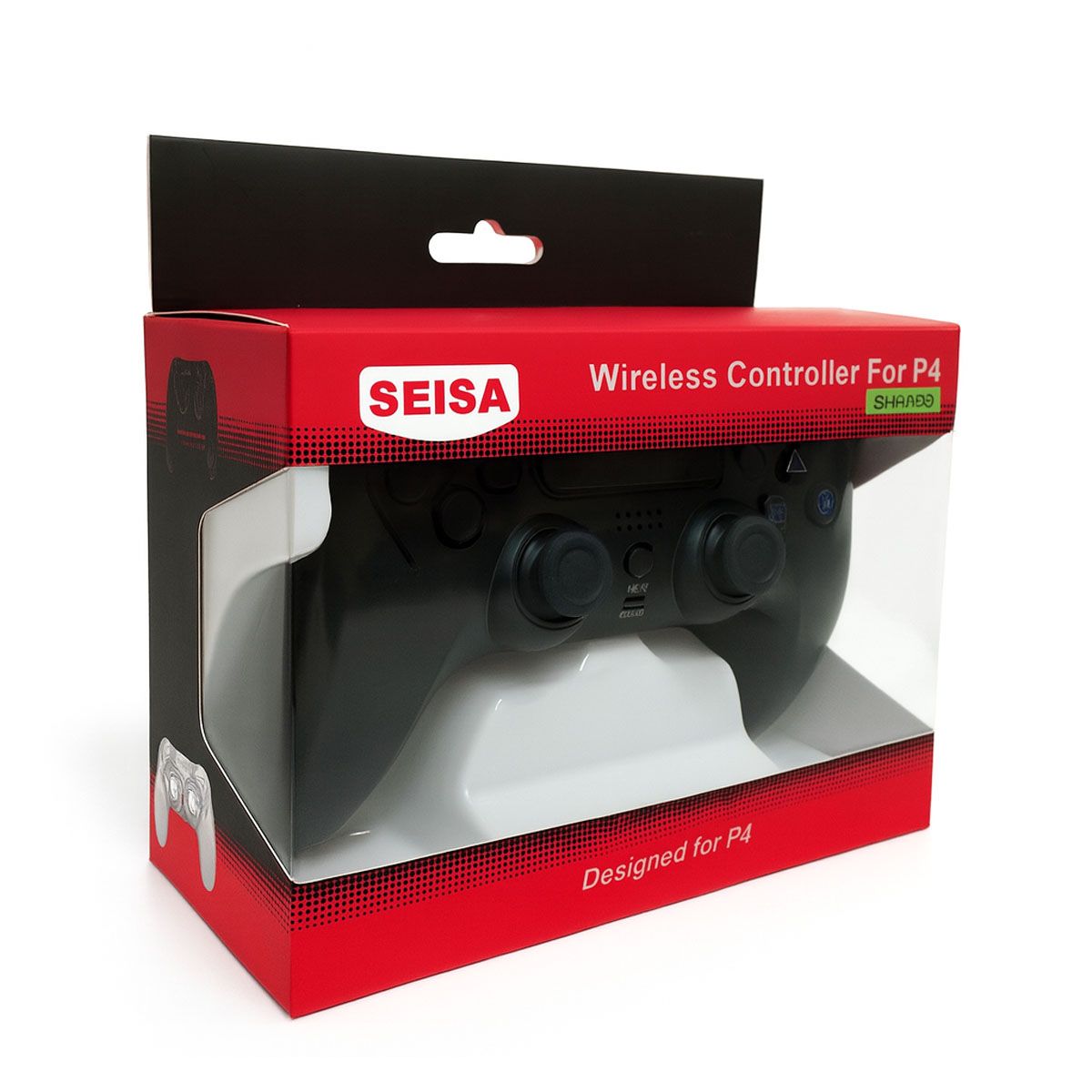 SEISA - Control Inalámbrico para PS4 y PC SEISA con Sensor Hall L2 R2 Negro