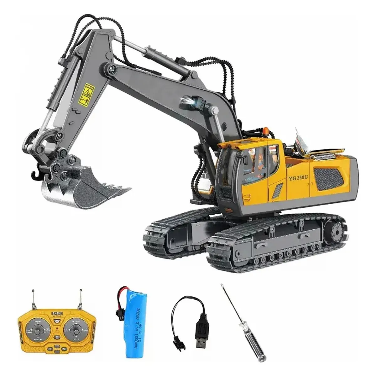 TOYUN TOYUN - Excavadora Minera Amarilla Control Remoto Juguetes Calidad