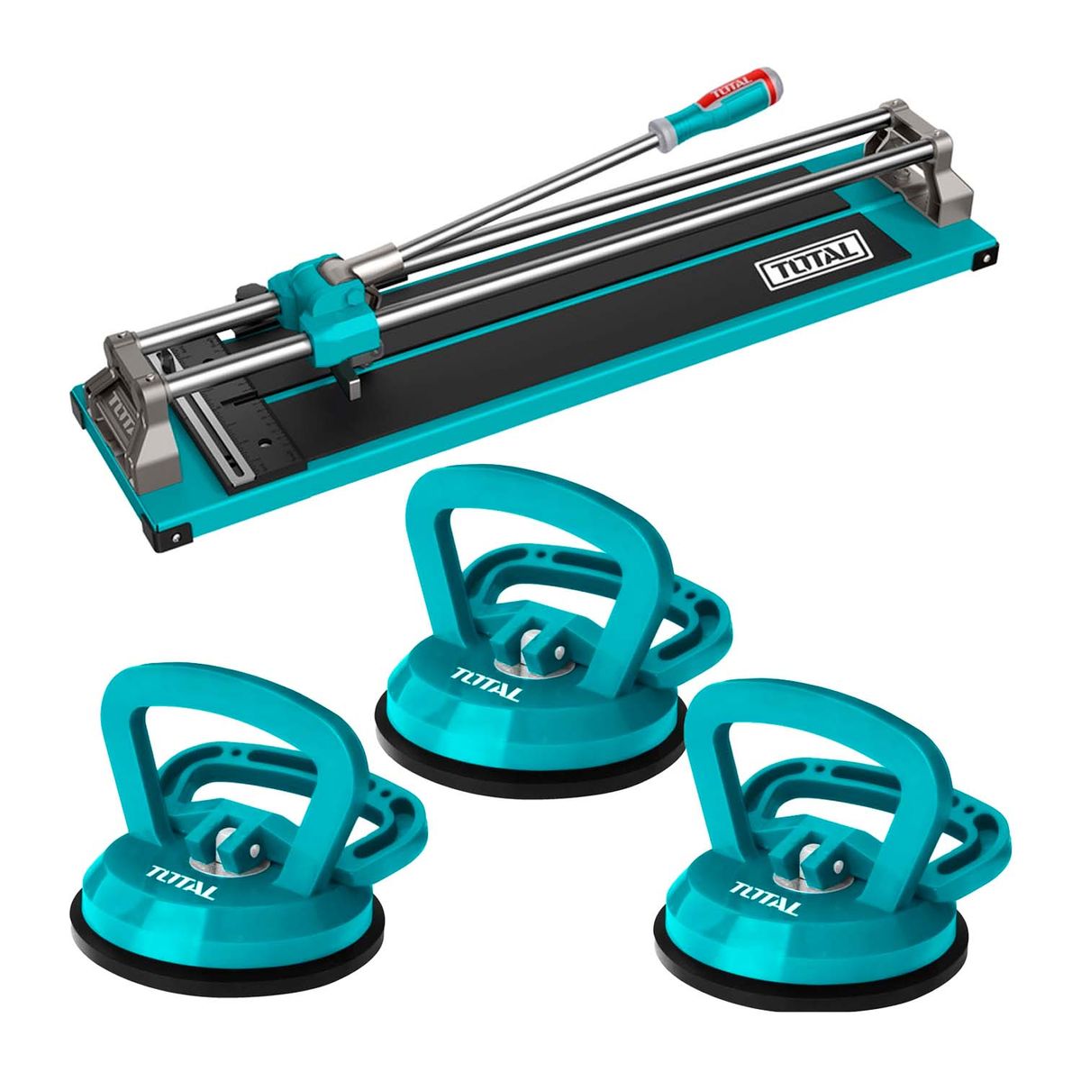 TOTAL TOOLS - Combo Cortadora 60cm Mayólica + 3 Ventosas Succión Total