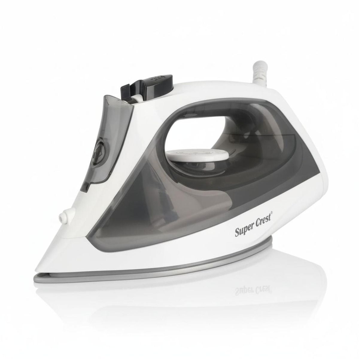 GENERICO - Plancha a Vapor Eléctrica Con Base Antiadherente Super Crest 2000W - Gris oscuro