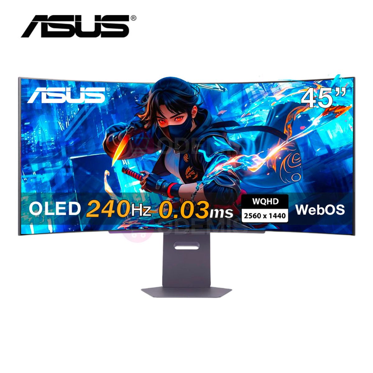 LG - MONITOR GAMING LG 45GX90SA-B 45 UltraGear OLED Curvo WQHD 240Hz 003ms Compatible Nvidia G-Sync