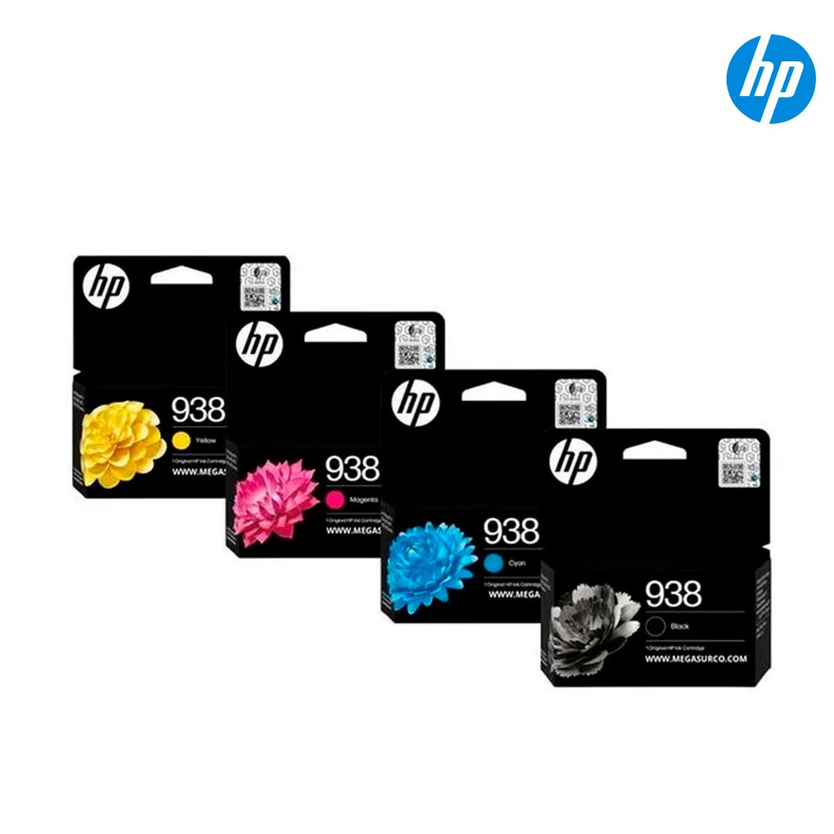 HP - Kit Tinta HP 938 Original Negro Cian Magenta Amarillo