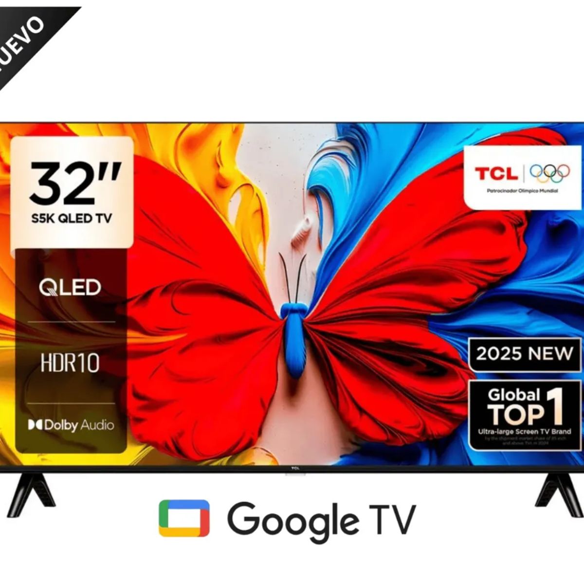 TCL - Televisor TCL QLED 32 FHD Google Tv 32S5K