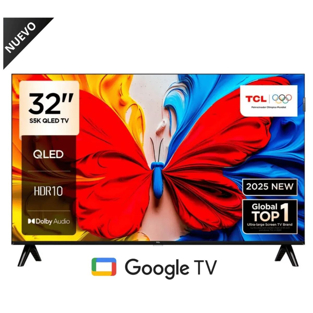 TCL - Televisor TCL QLED 32 FHD Google Tv 32S5K