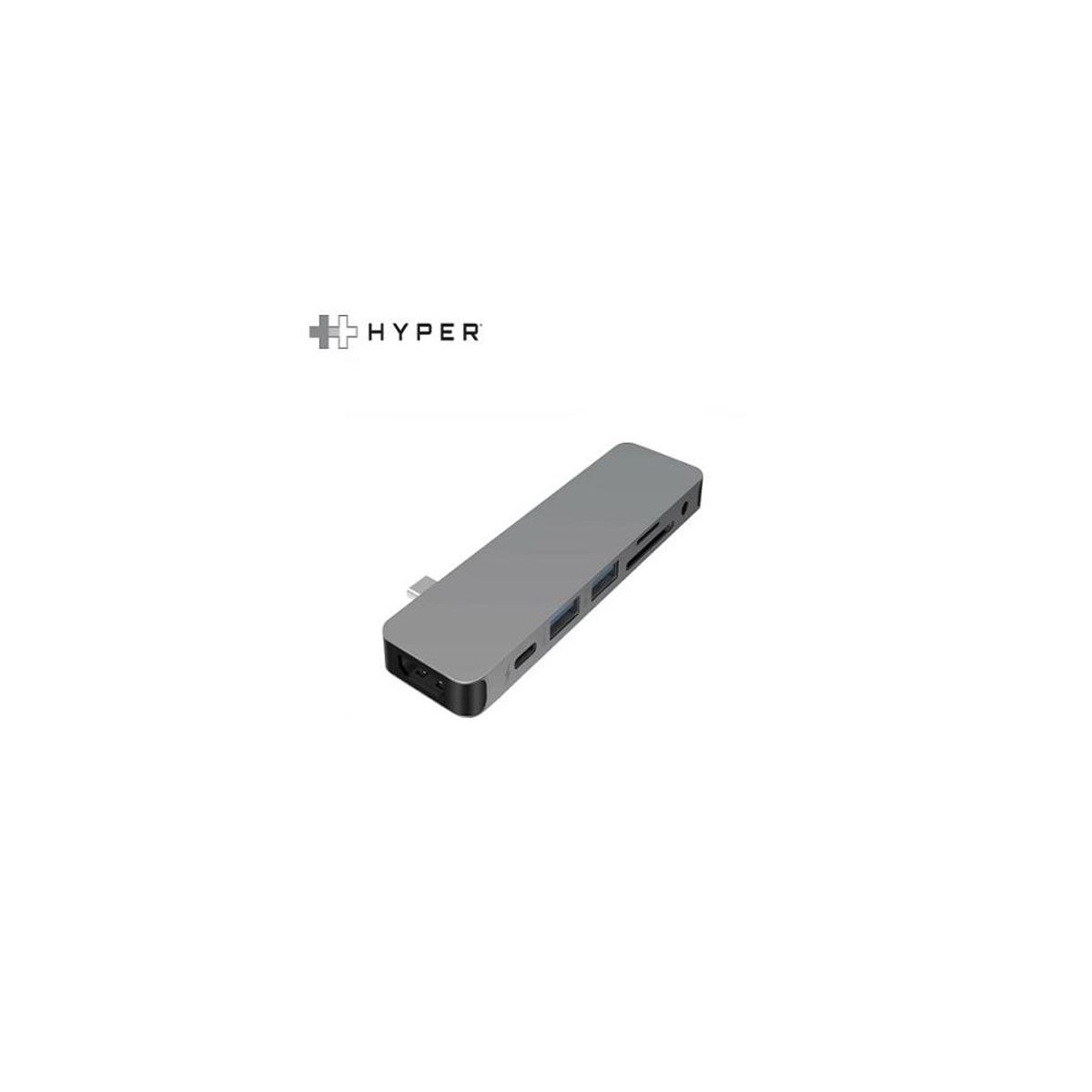 HYPER - Hub Usb-C Hyper 7 En 1 Con Hdmi, Usb-A 3.0, Lector De Tarjetas Y Carga Power Delivery 60W
