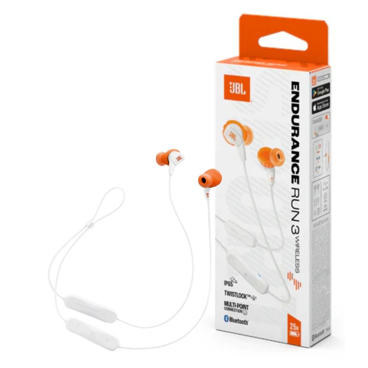 JBL - AUDIFONOS BLUETOOTH JBL ENDURANCE RUN 3 BLANCO WIRELESS