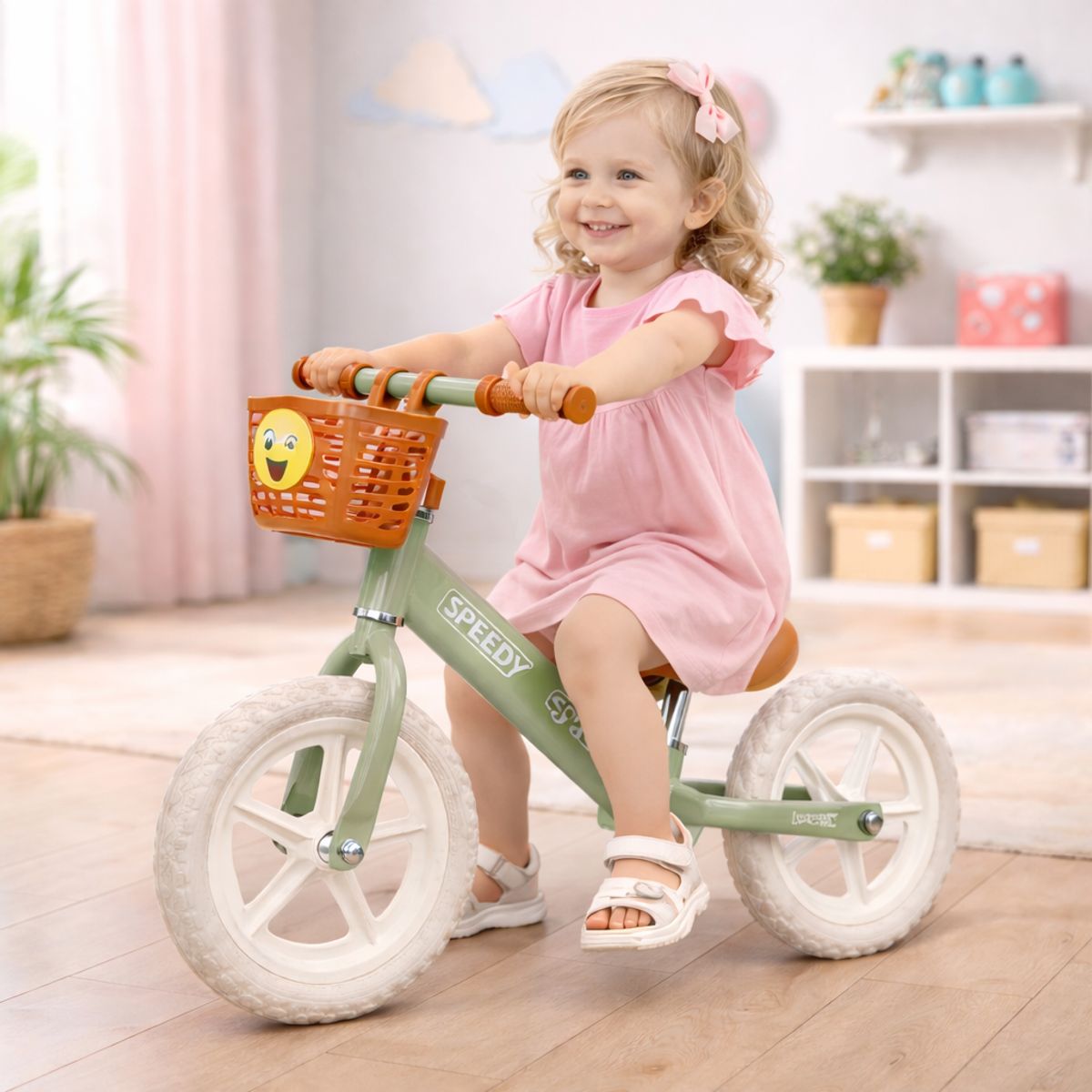 GENERICO - Bicicleta de Equilibrio Verde para Niños Sin Pedales Entrenamiento y Balance Infantil