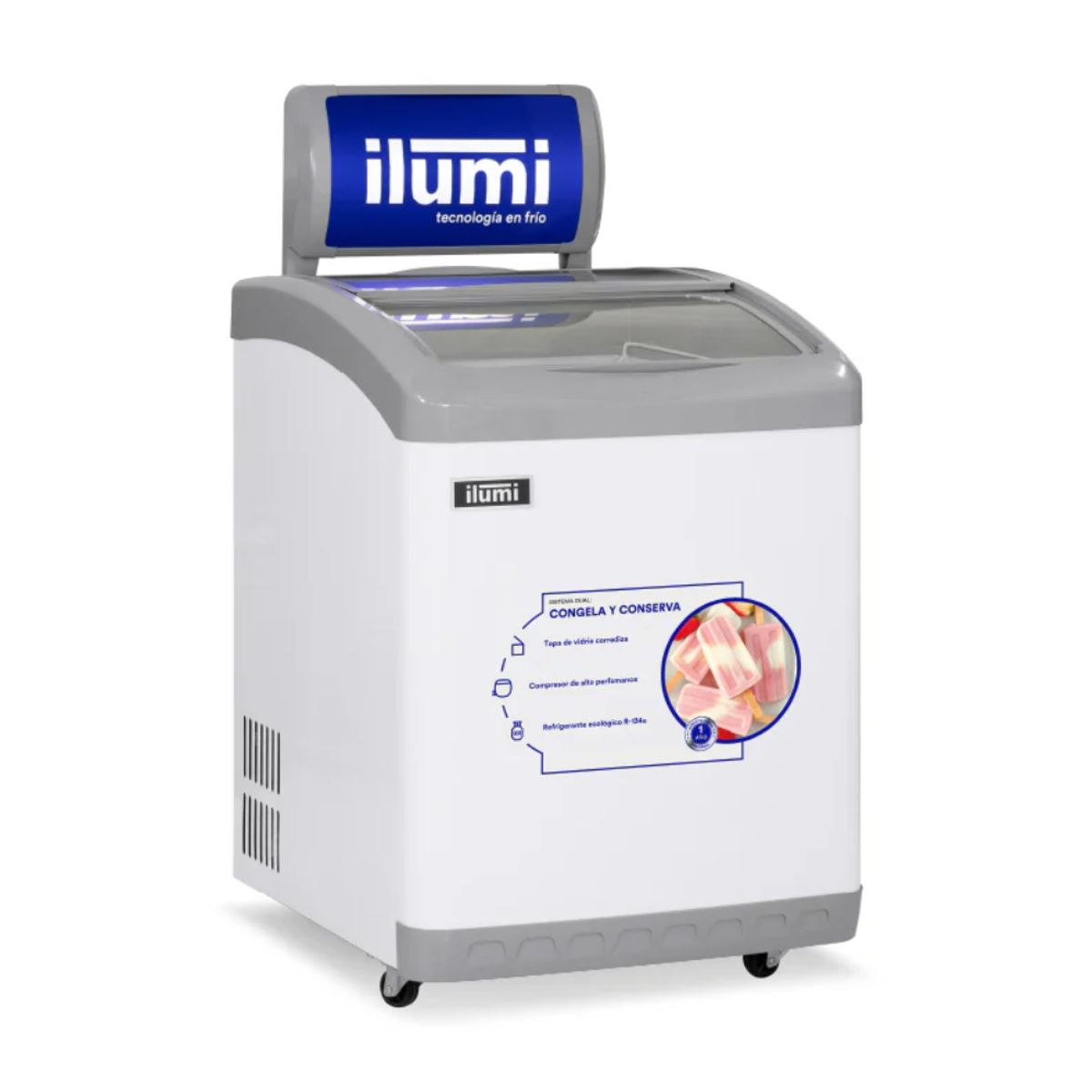 ILUMI - Congelador Ilumi R-134 160 L TF-1600 Horizontal