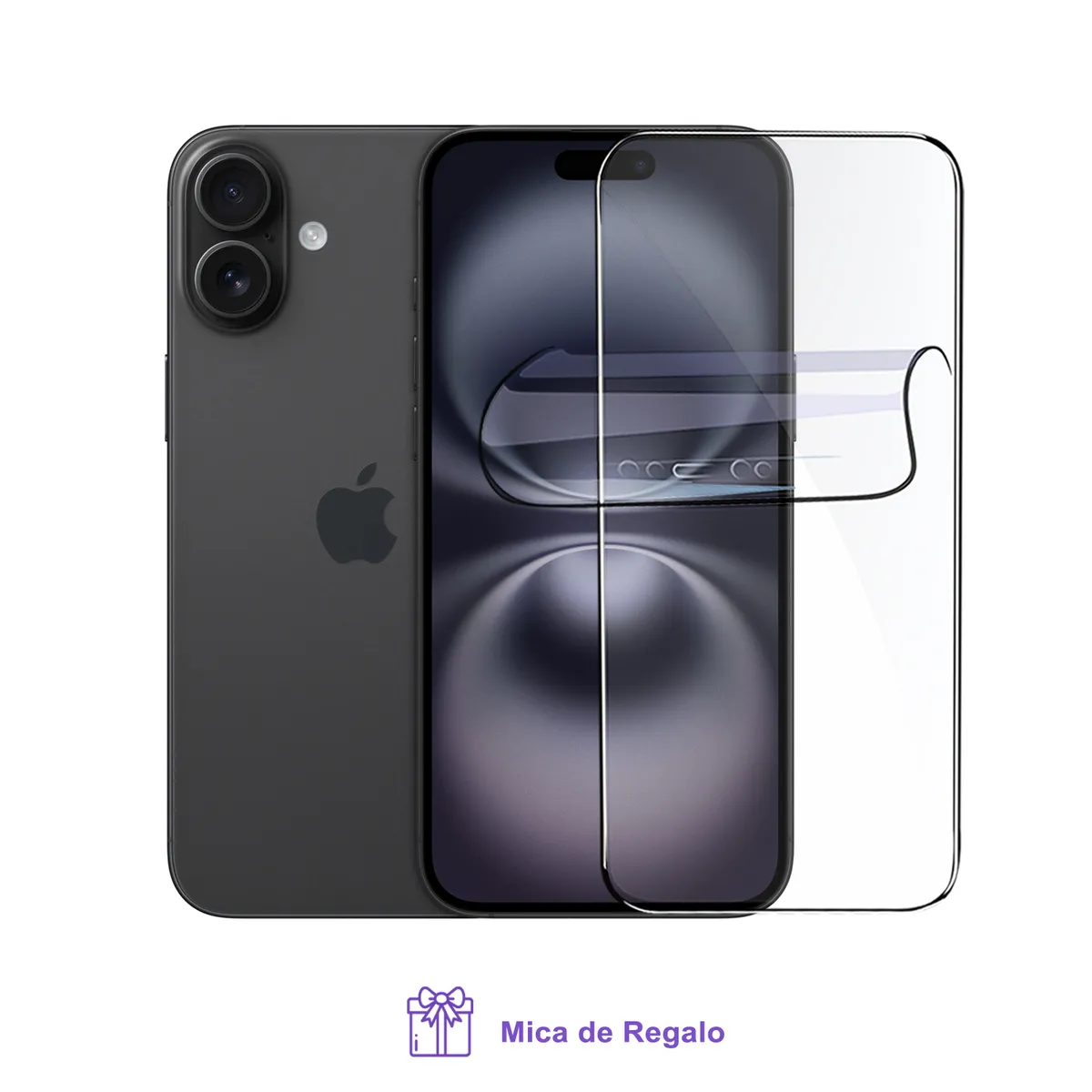 APPLE - IPHONE 16 256GB VERSION CHIP FISICO - BLACK + MICA HIDROGEL