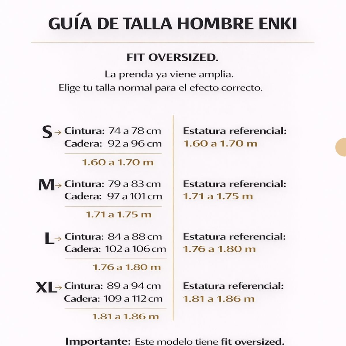 ENKI - Pantalón Cargo Oversized Hombre Tela Mojada Negro Urbano
