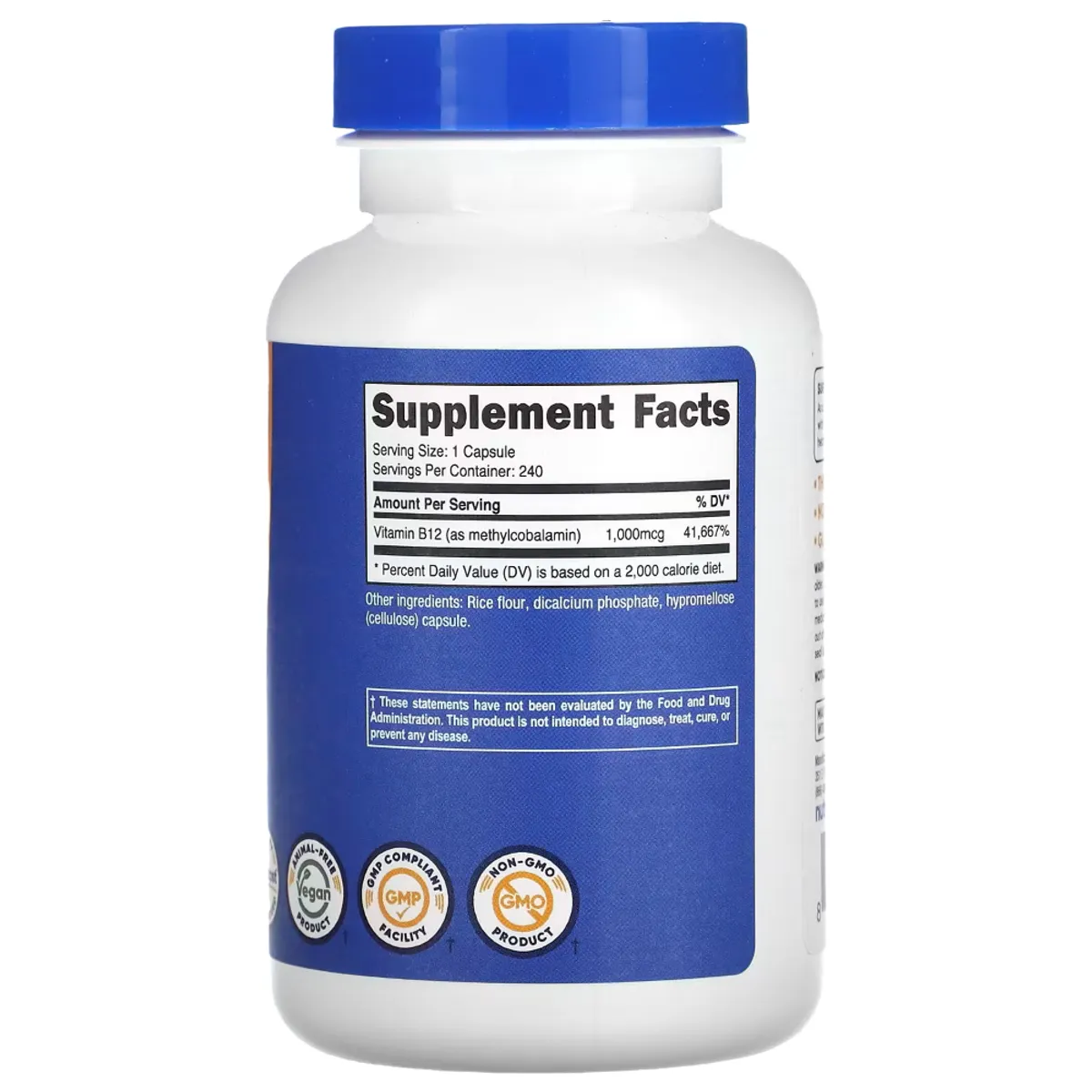 NUTRICOST - VITAMIN B12 1000MG 240 CAP