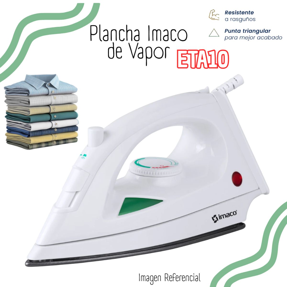 Imaco - Plancha a Vapor Imaco Antiadherente - ETA10