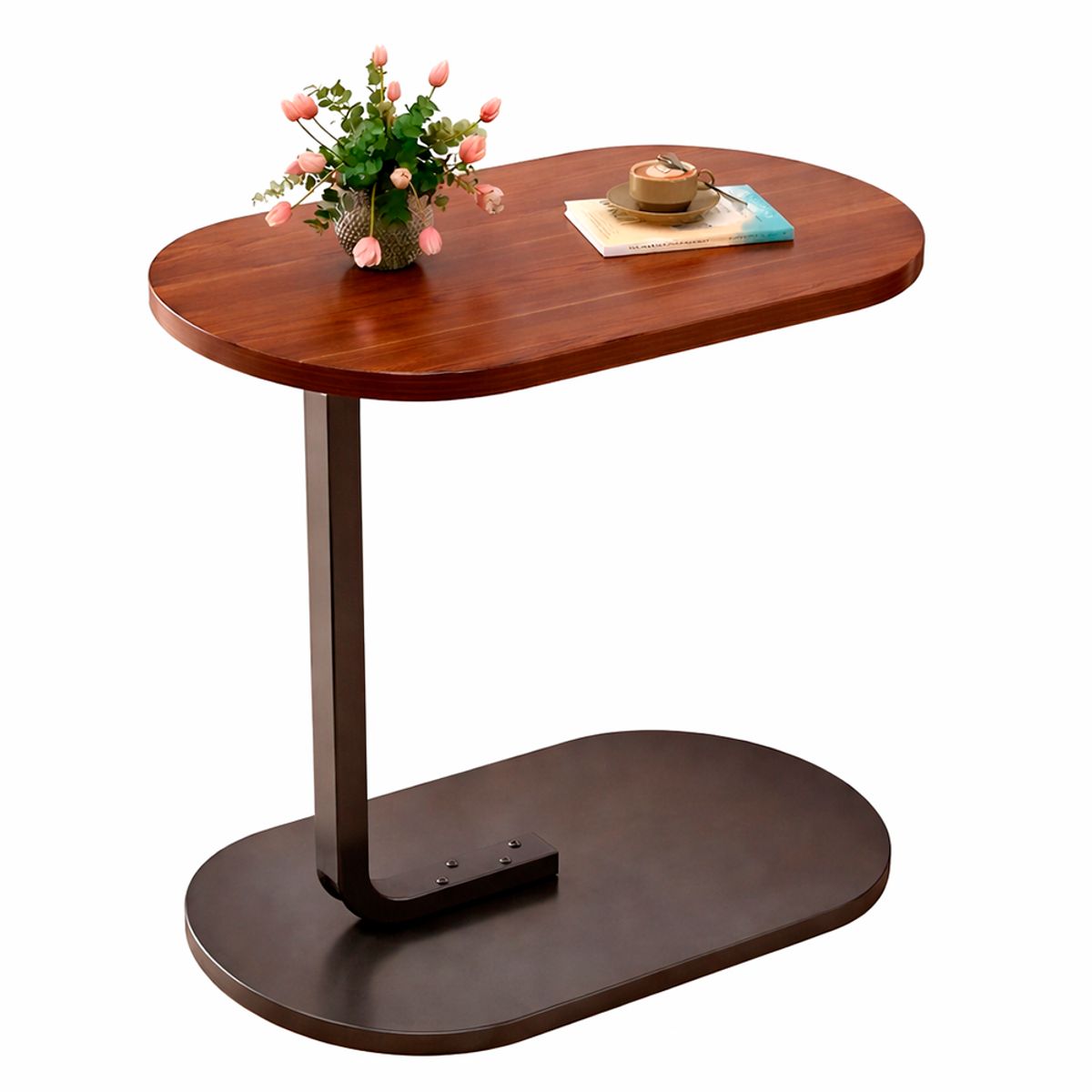 GENERICO - Mesa Auxiliar Tipo C para Sofá y Cama Moderna Minimalista Mesa Lateral Portátil para Laptop y Café