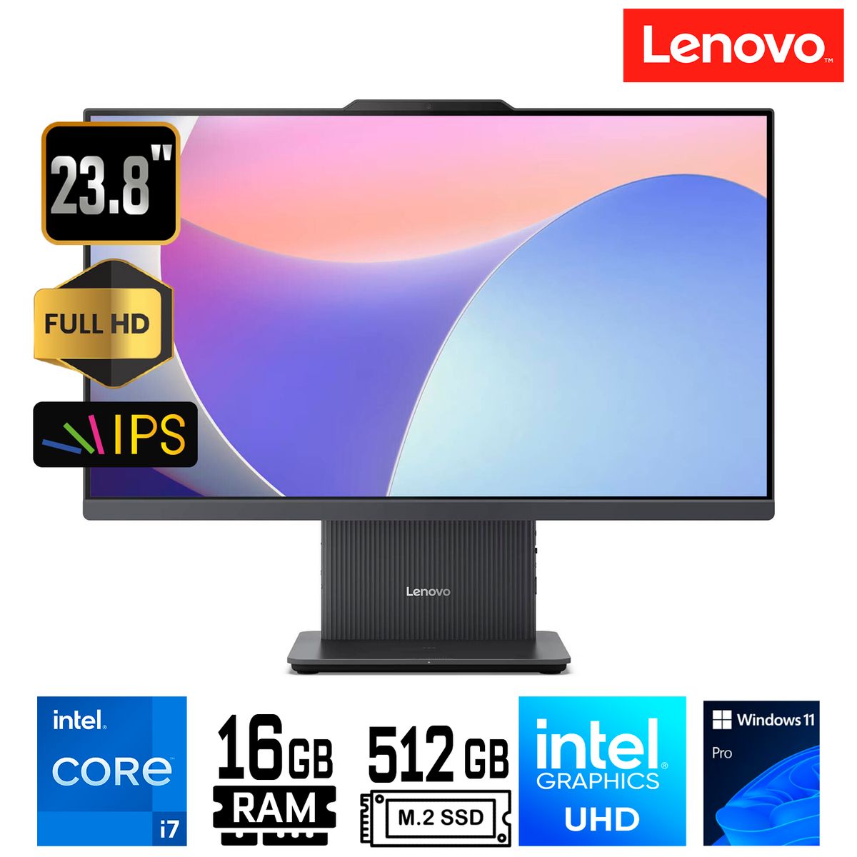 LENOVO - All in One LENOVO IdeaCentre 24IRH9 23.8"FHD  Intel Core i7-13620H Ram 16GB SSD 512GB Windows 11