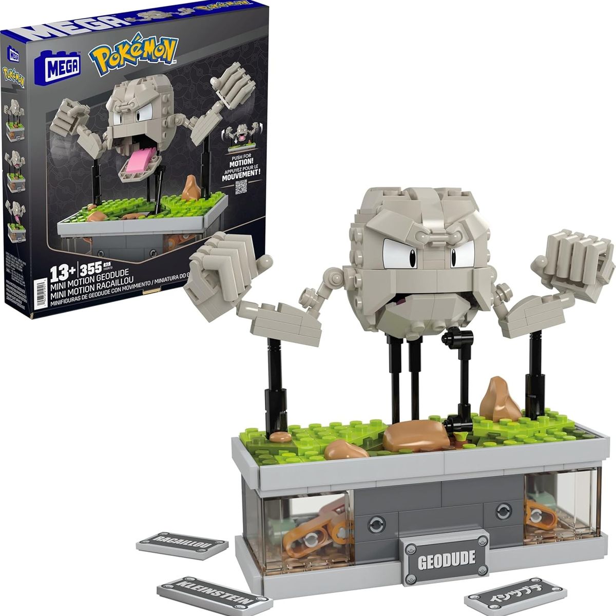 MEGA BLOKS - Pokemon GEODUDE Mega - 355 piezas con movimiento