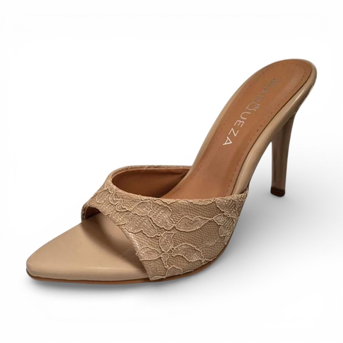 GENERICO - Stilettos Mujer Taco 9 Encaje 1062L-69 Color Beige